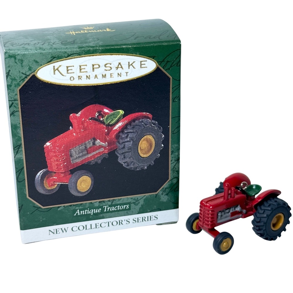 Hallmark Keepsake Ornament 1997 Antique Tractors Miniature Die-Cast Metal Red‎